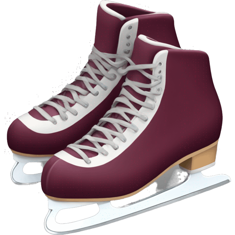 burgundy ice skates emoji