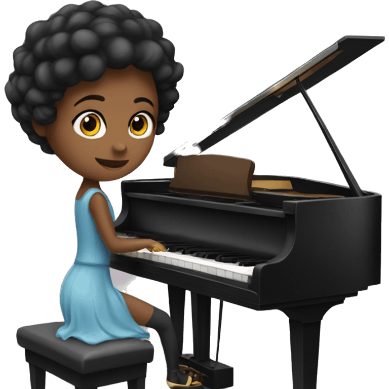 Play piano girl emoji