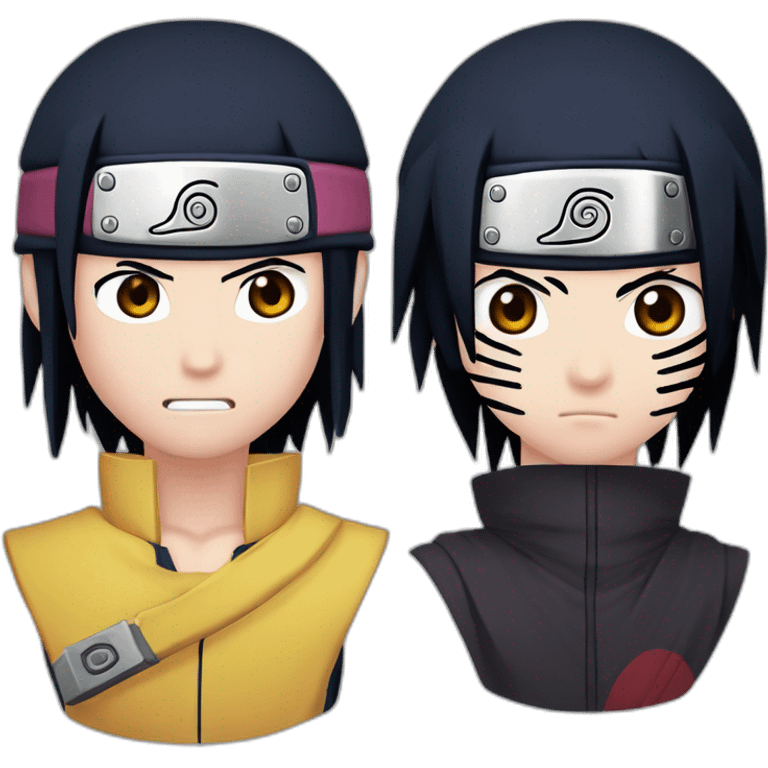 uzumaki naruto vs uchiha sasuke emoji