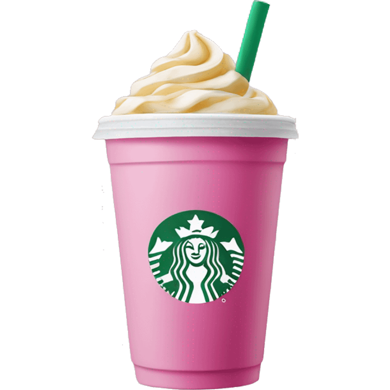 Pink Starbucks drink emoji