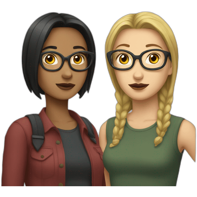 daria and kristina collegues emoji