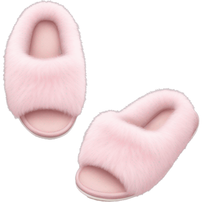 light pink fluffy slippers emoji