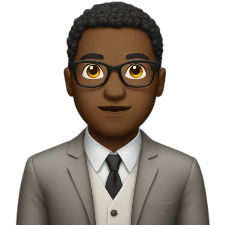 Black nerd emoji