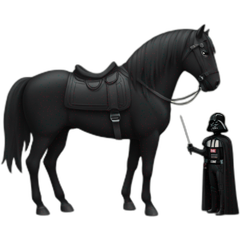 Darkvador and a horse emoji