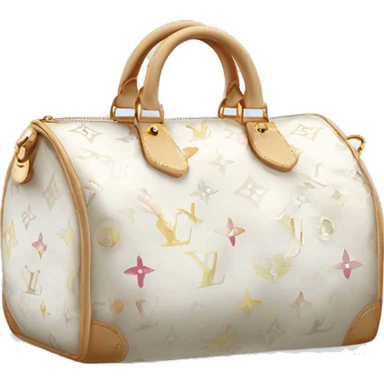 White Louis Vuitton bag emoji