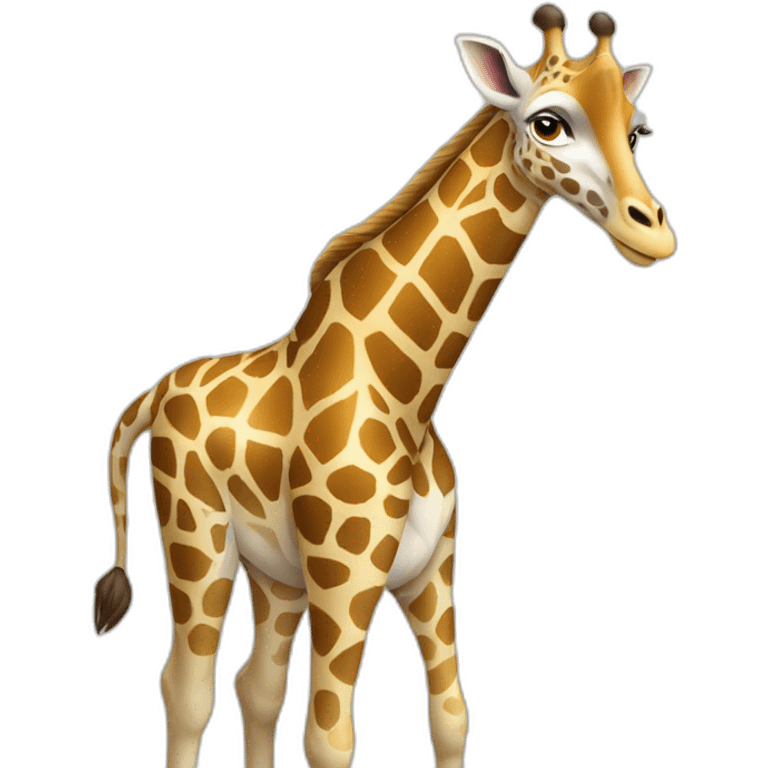 Une girafe avec une tête de zèbre emoji