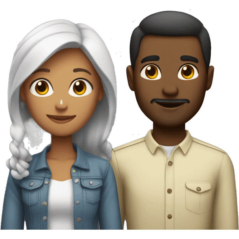 Casal interracial emoji