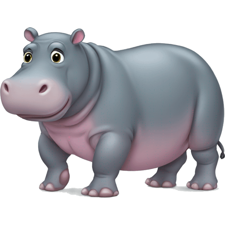 Pregnant hippo emoji