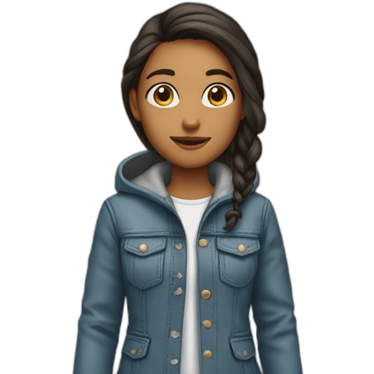 nice jacket - girl emoji