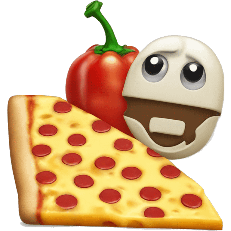 Cheese and bell Peper pizza emoji