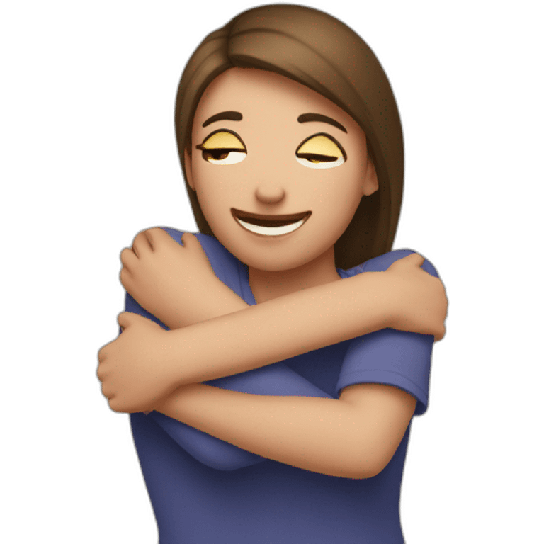 Girl's hug emoji