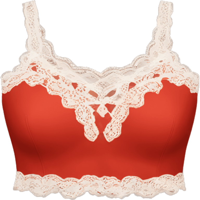 Red top with lace emoji