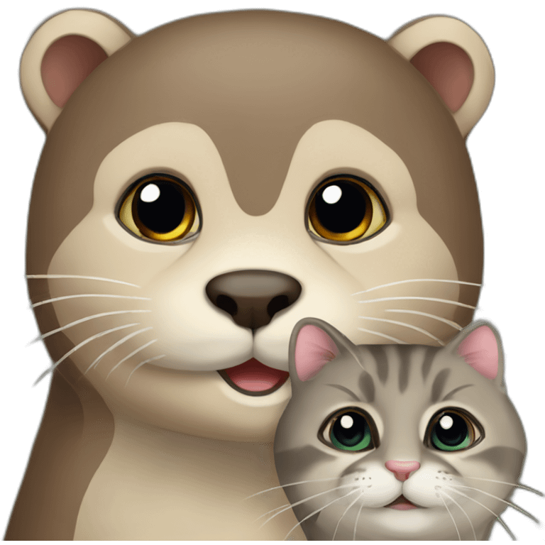 Loutre avec chat emoji