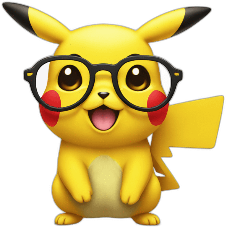 pikachu avec des lunette emoji