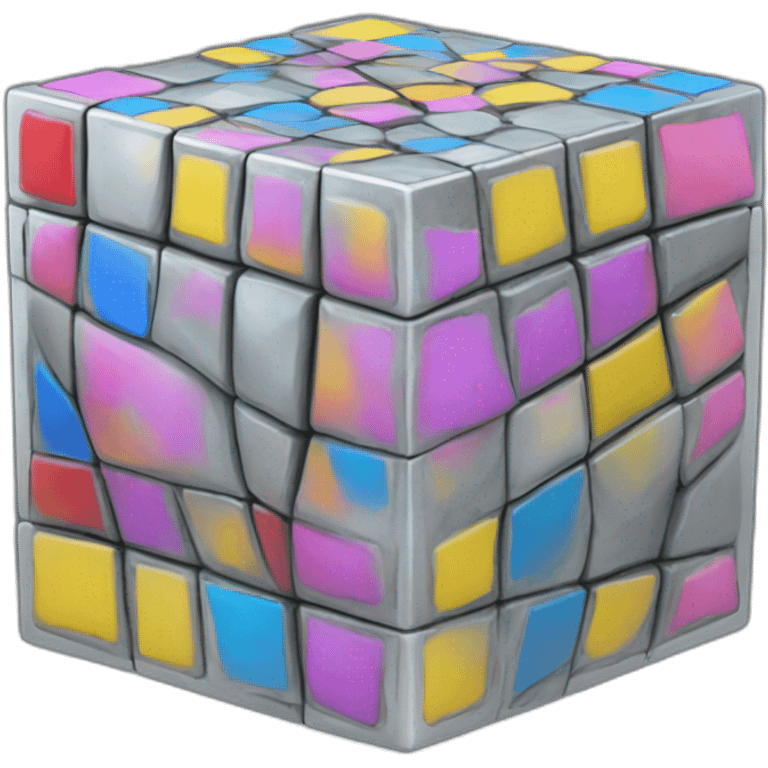 Argent cube rubik emoji