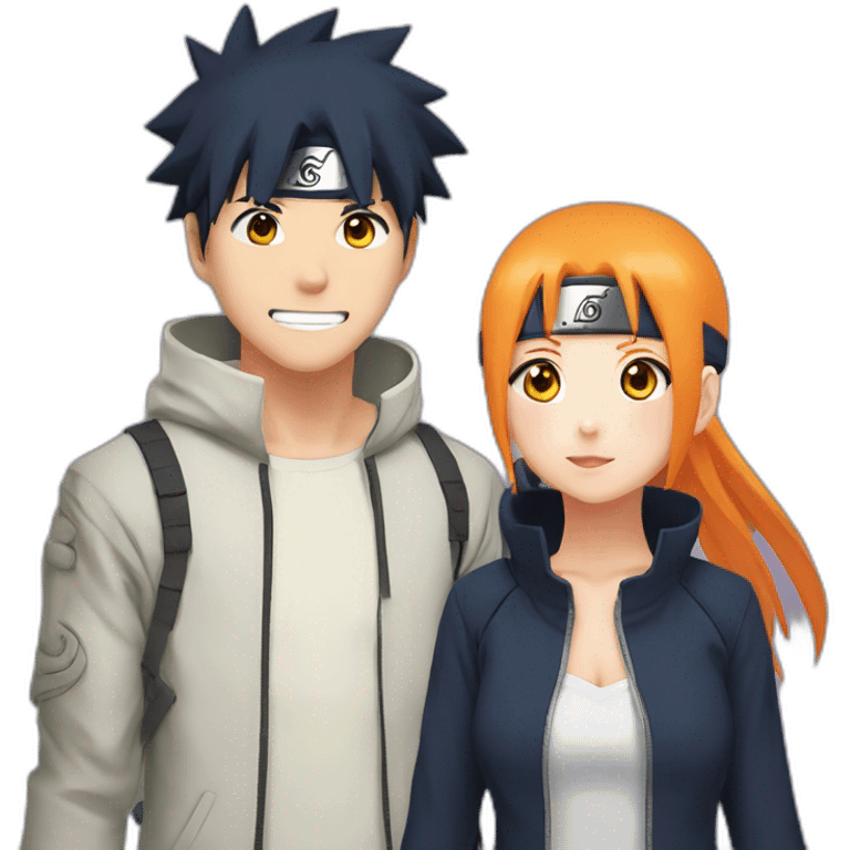 Naruto with hinata emoji