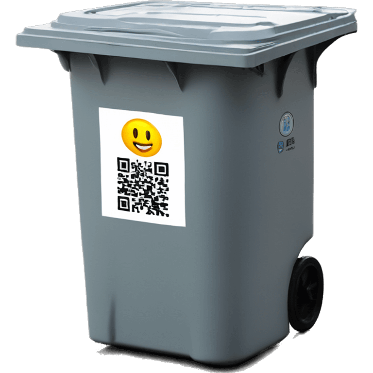 qr code on wheelie bin emoji