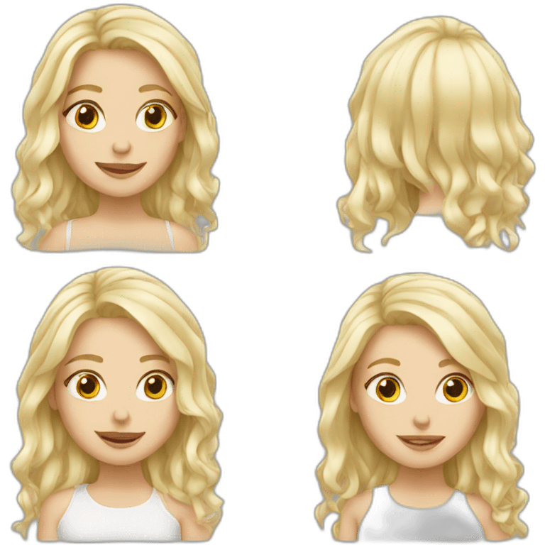 white blond girl emoji