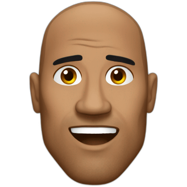 The rock eye brown raised emoji