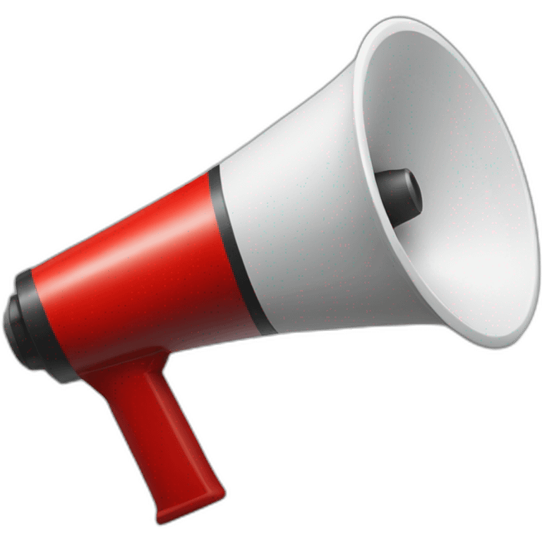 black-red megaphone emoji