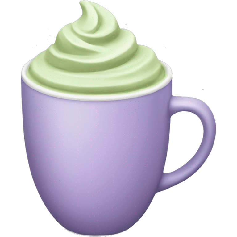 Matcha Latte with partly lavender Color  emoji