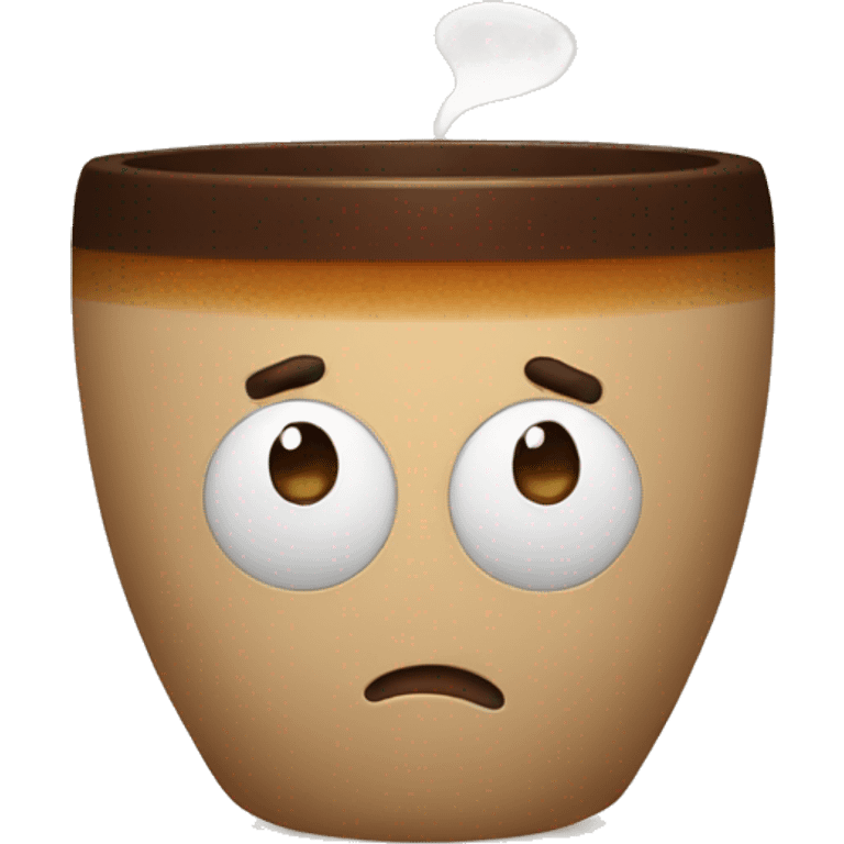 espresso with a sad face  emoji