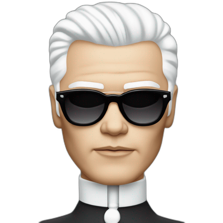 Visage Karl Lagerfeld emoji