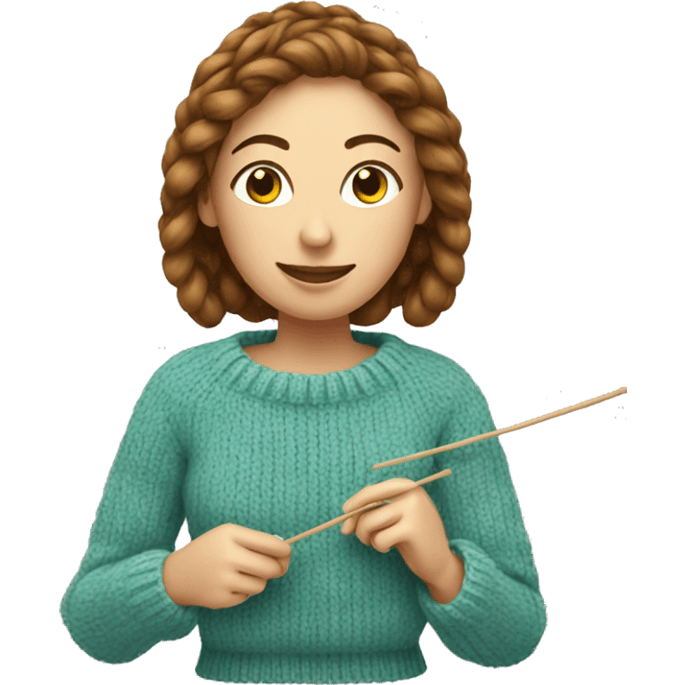 woman knitting sweater emoji