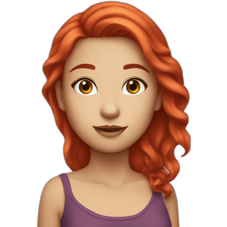 Pretty girl with red hair emoji