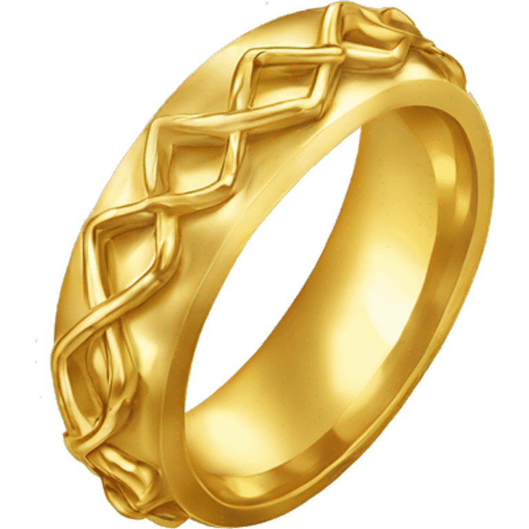 extravagant gold wedding ring  emoji