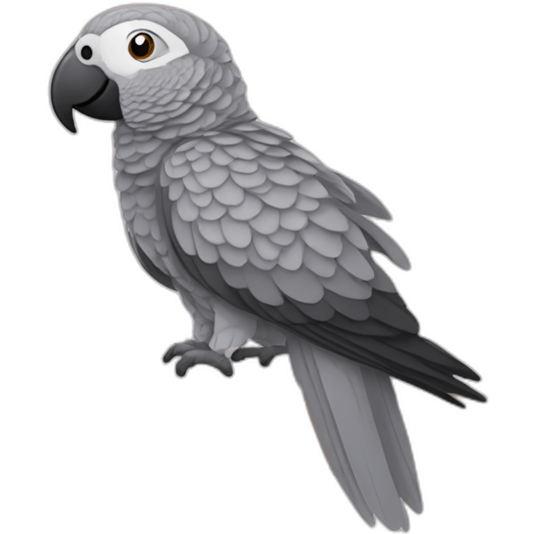 african grey parrot in bed emoji