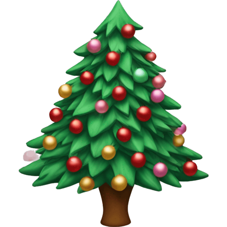 Coquette Christmas tree emoji