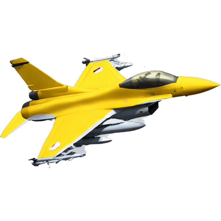 yellow f16 jet cute emoji