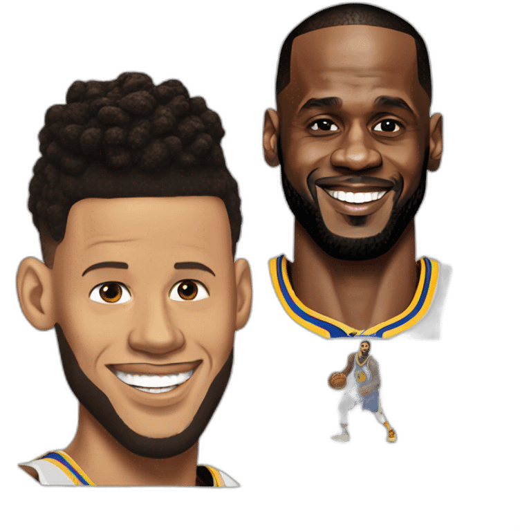 LeBron James sur Stephen Curry emoji