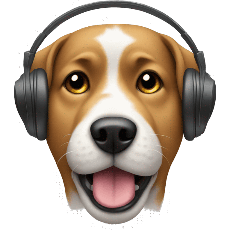 dog listen music emoji