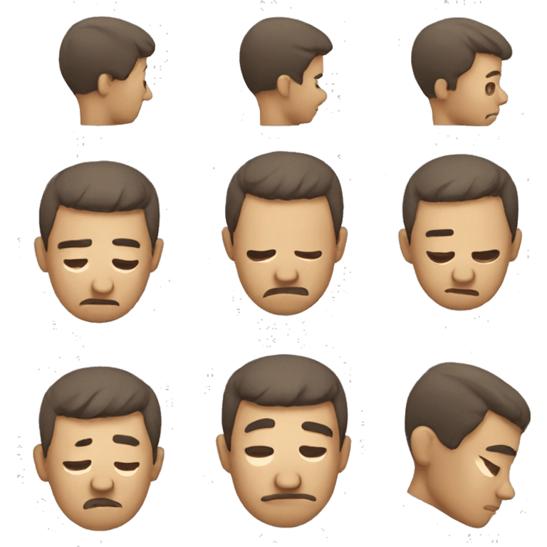 Man feeling depressed emoji