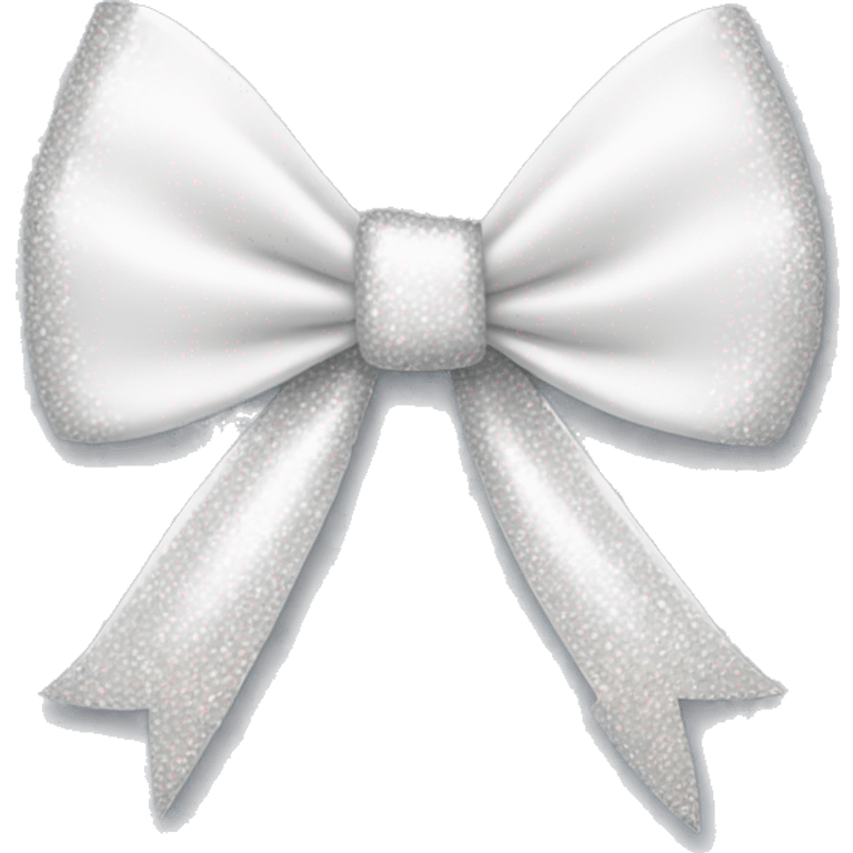 White bow with glitters  emoji