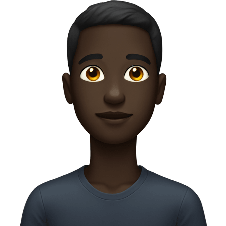 portrait of dark-skinned boy emoji