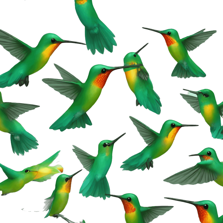 green mango is a large species of hummingbird Reinita Puerto Rico turquoise flying emoji