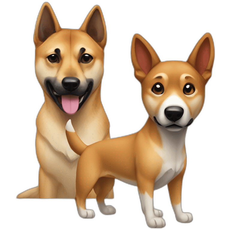 Malinois dog and Shiba Inu emoji