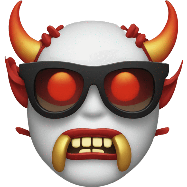 oni sunglasses Japanese mask emoji