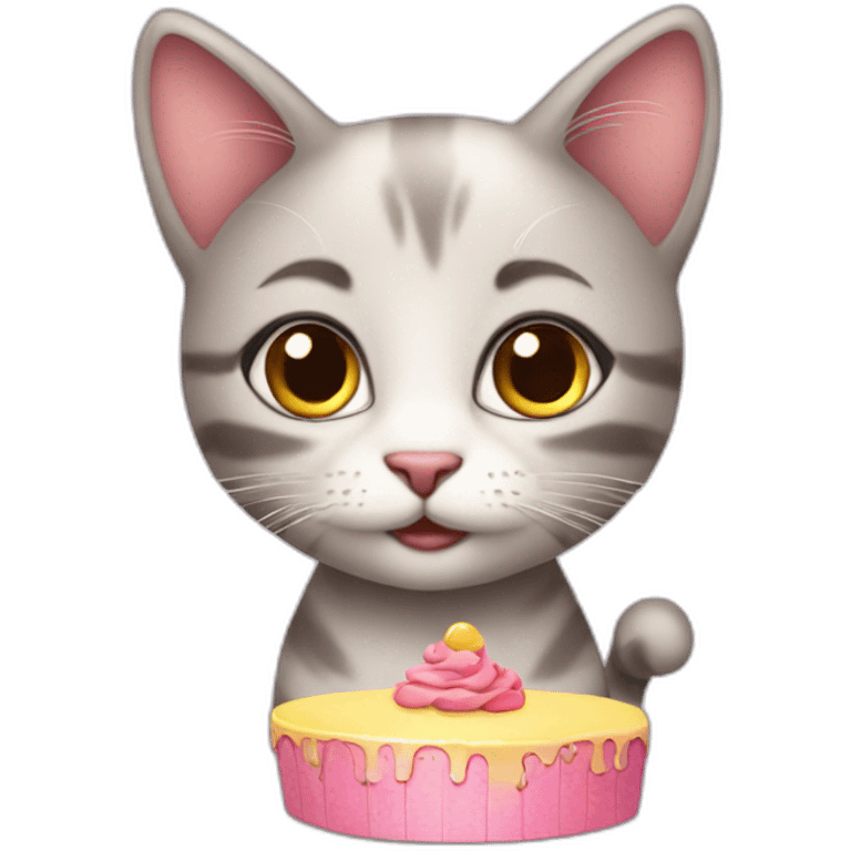 girl kitten birthday emoji