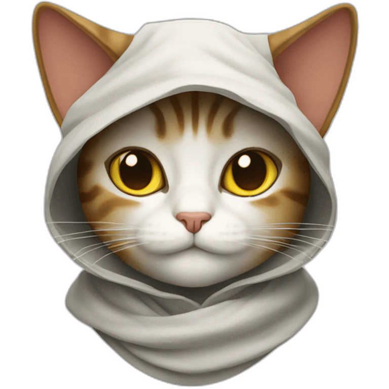 cat jedi flat emoji