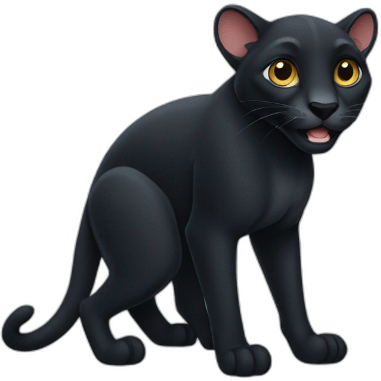 Bagheera with paws and tail emoji