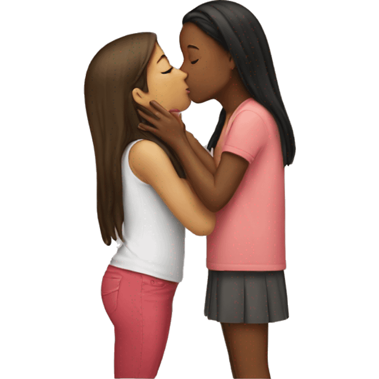 girl kissing girl emoji