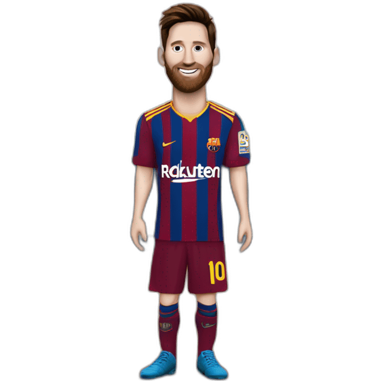 Messi avec maillot du réal Madrid sur mars emoji