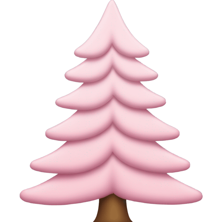 pastel pink christmas tree emoji