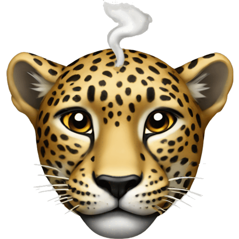 smoking leopard emoji