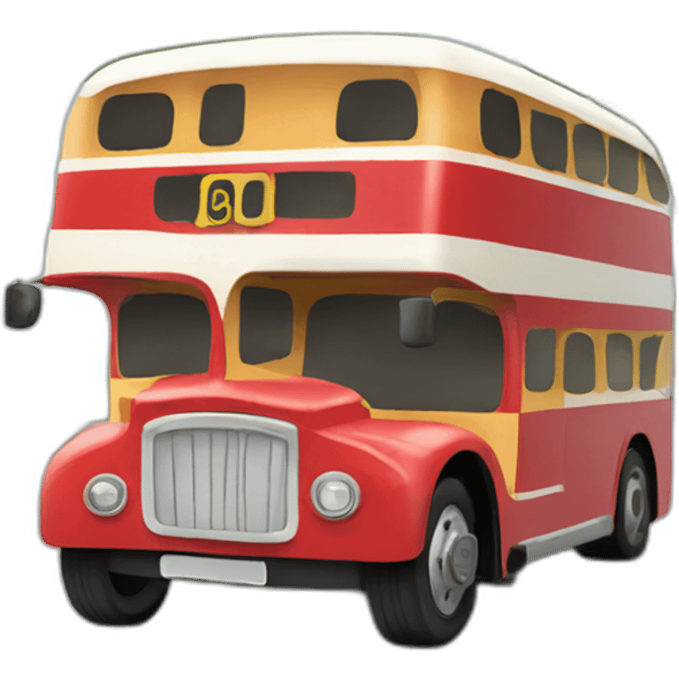 cute double-decker bus emoji