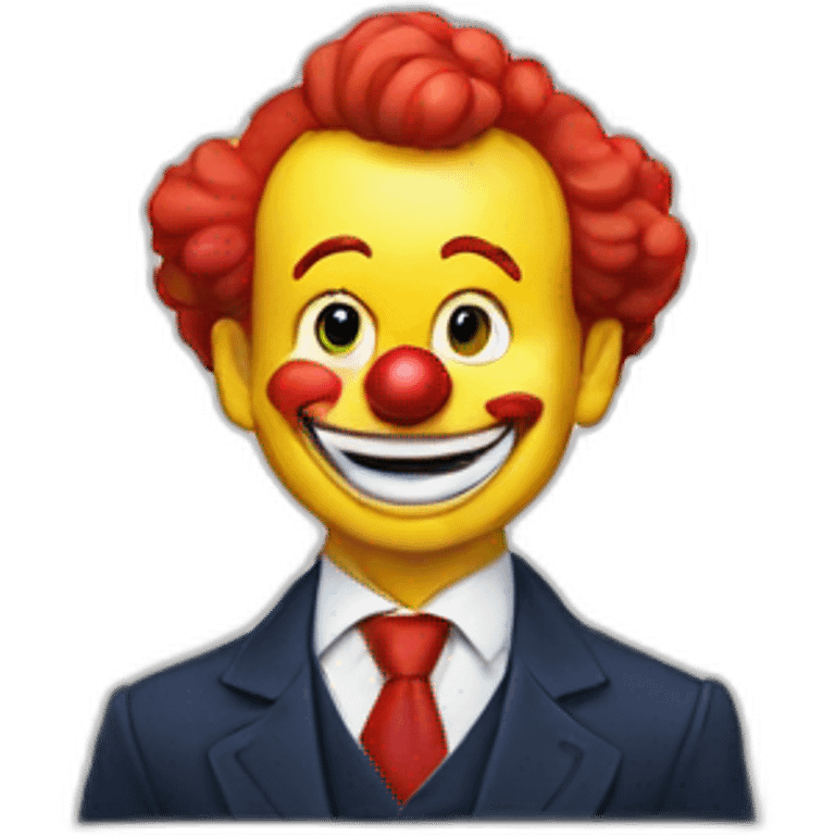 Macron clown smile emoji